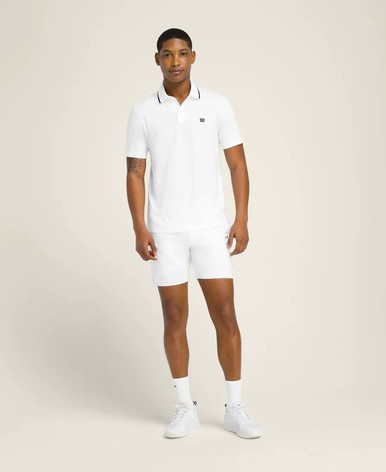 Wilson Men's All Seasons Polo Anti-Odor - Bright White Jacquard