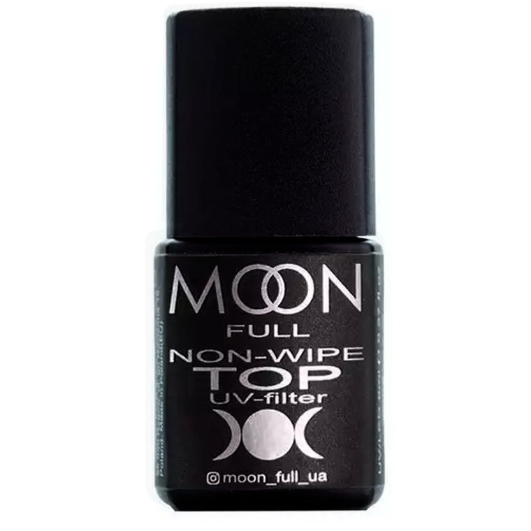 Moon Full Top Non-Wipe z UV-filter – top bez warstwy dyspersyjnej dla lakieru hybrydowego, 8 ml.
