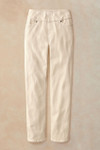 Knit Denim Mid Rise Slim-Leg Ankle Jeans