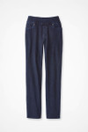 Knit Denim Mid Rise Slim-Leg Ankle Jeans