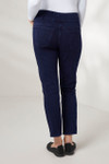 Knit Denim Mid Rise Slim-Leg Ankle Jeans