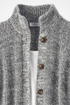 Shaker Detail Button Cardigan