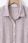 Casual Stripe Linen Big Shirt