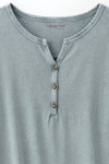 Vintage-Wash Solid Long-Sleeve Henley