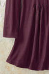 Pintucked Knit Henley A-line Tunic
