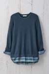 Glimpse of Plaid Sweater