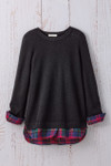 Glimpse of Plaid Sweater