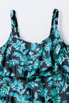 Wild Floral Ruffled Tankini Top