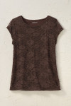 Cap-Sleeve Stretch Lace Tee