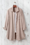 Cross Dyed Linen Tunic Topper