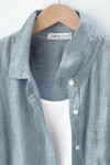 Cross Dyed Linen Tunic Topper
