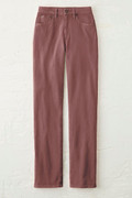 Knit Denim High Rise Straight-Leg Jeans
