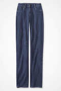 Knit Denim High Rise Straight-Leg Jeans