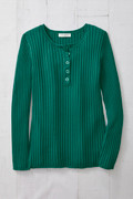 Ribbed Henley Sweater