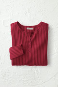 Ribbed Henley Sweater