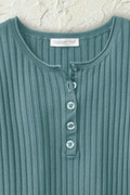 Ribbed Henley Sweater
