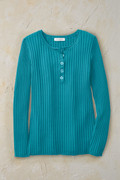 Ribbed Henley Sweater