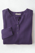 Ribbed Henley Sweater