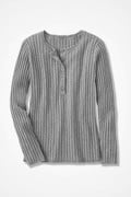 Ribbed Henley Sweater