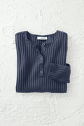 Ribbed Henley Sweater