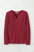 Ribbed Henley Sweater