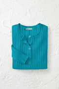 Ribbed Henley Sweater