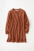 Colorwash Long Tunic Sweatshirt