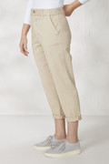 Hidden Stretch-Waist Chino Crops