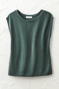 Cap-Sleeve Sweater Tee