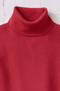 Elbow-Sleeve Ribbed Turtleneck