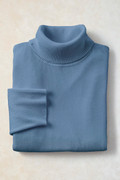 Elbow-Sleeve Ribbed Turtleneck