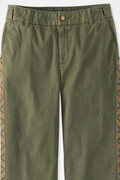 Side-Embroidered Chinos
