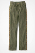 Side-Embroidered Chinos