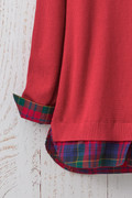 Glimpse of Plaid Sweater
