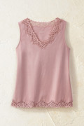 Longer Length Double Lace Tank