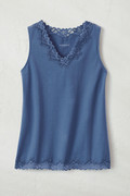 Longer Length Double Lace Tank