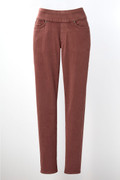 Knit Denim Mid Rise Slim-Leg Jeans