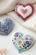 Painted Hearts Pins