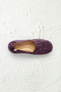 Pintuck Leather Flats by Chocolat Blu™