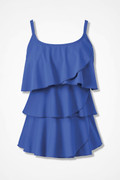 Solid Ruffled Tankini Top