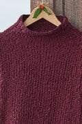Bouclé Funnel-Neck Sweater