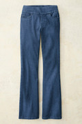Knit Denim Pull-On Bootcut Jeans
