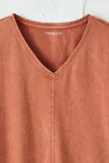 Vintage-Wash V-Neck Tee