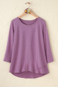Ruffled Charm Slub Tee
