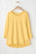 Ruffled Charm Slub Tee
