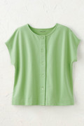 Boxy Button-Front Tee