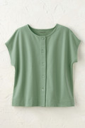 Boxy Button-Front Tee