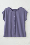 Boxy Button-Front Tee