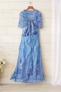 Climbing Blossom Ruffle Dress by Komarov