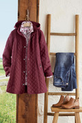 Quilted Hooded Car Coat
